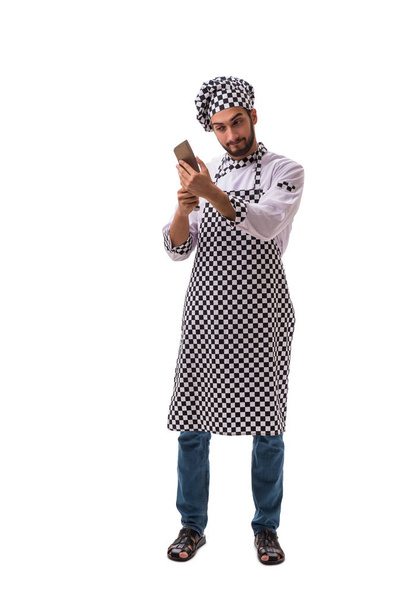 Cocinero macho aislado sobre el fondo blanco - Foto, imagen