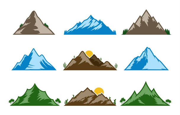 Vektor hegyek ikonok - Vektor, kép