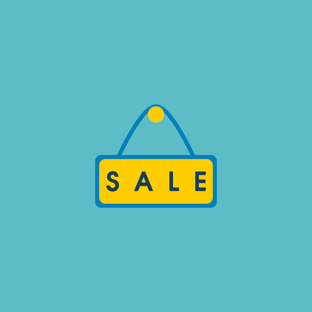 Sale sign icon flat element. Vector illustration of sale sign icon flat isolated on clean background for your web mobile app logo design. - Vector, afbeelding