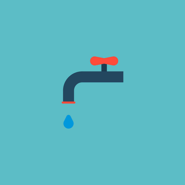 Ícone de irrigação elemento plano. ilustração do ícone de irrigação plana isolada em fundo limpo para o design do logotipo do seu aplicativo móvel web
. - Foto, Imagem