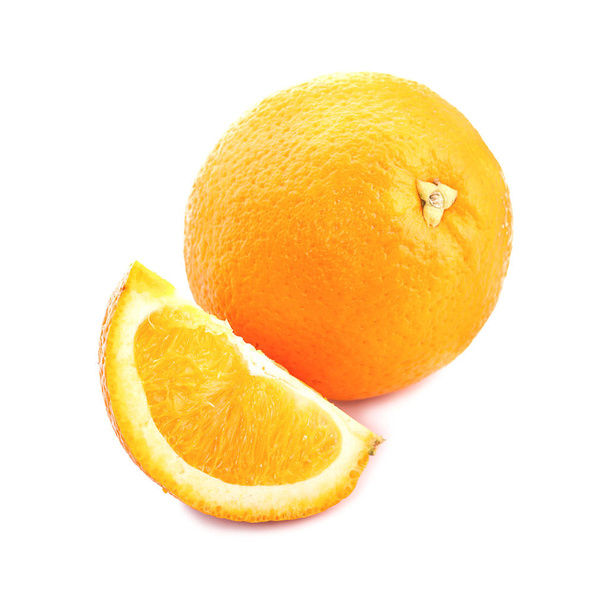 fresh orange isolated on white background - Foto, immagini