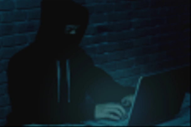 Computersicherheitskonzept: Digitale Cyber-Hacker nutzen Laptop-Stea - Foto, Bild