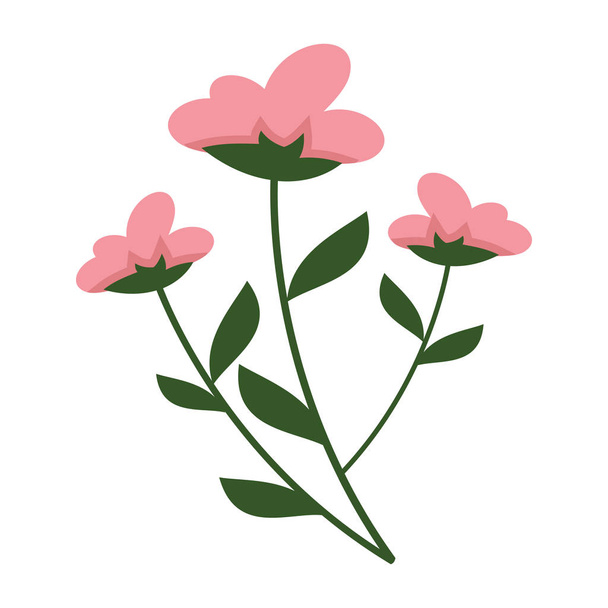 Simple Flowery Plant Vector Illustration Graphic - Vetor, Imagem