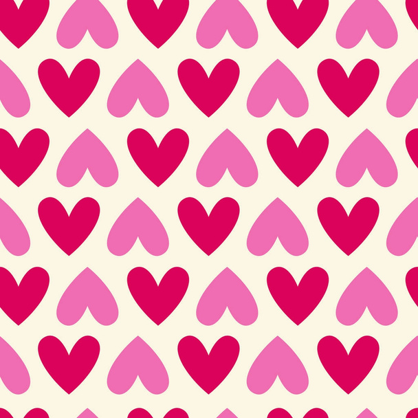 Seamless Colorful Hearts Pattern Bright Valentines Day Structure Background - Vector, Image