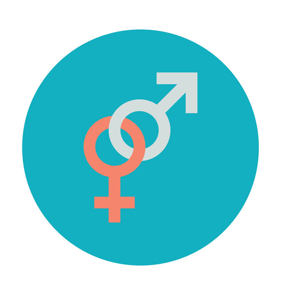 Gender Symbols Colored Vector Icon - Vector, Image