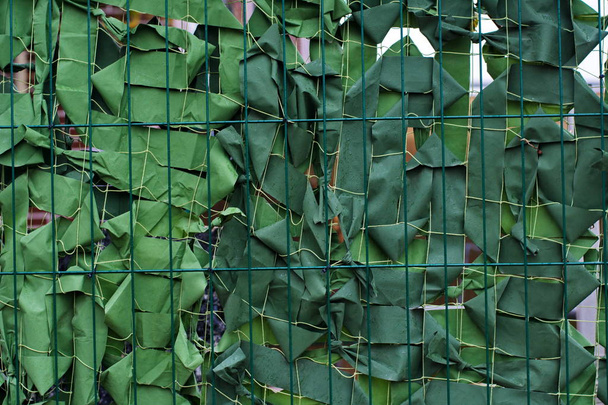 Army military camouflage green masking net background - Photo, Image
