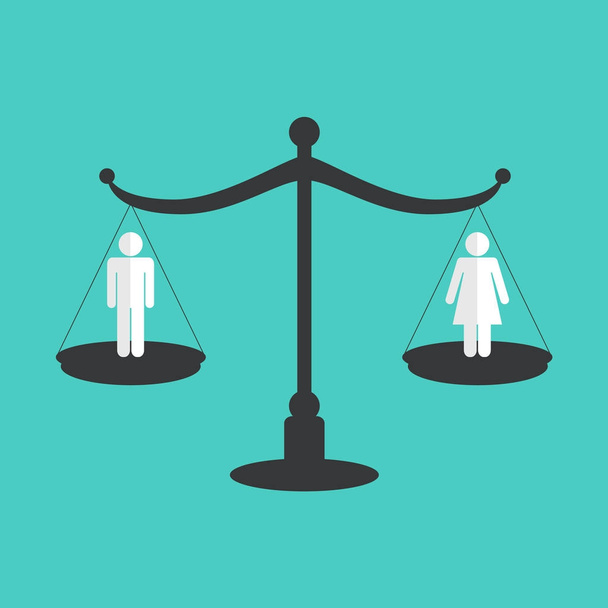 Gender equality concept. Vector illustratio - Διάνυσμα, εικόνα