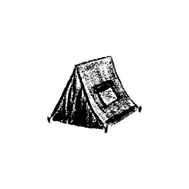 Винтажная икона палатки
  - Вектор,изображение