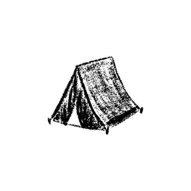 Винтажная икона палатки
  - Вектор,изображение