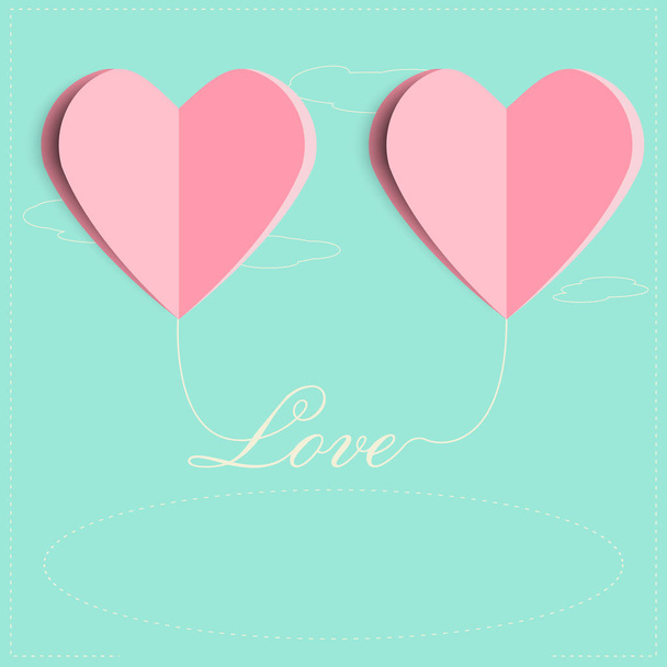 Love Valentine's Day sweet Heart and Feelings Vector illustration - Vetor, Imagem