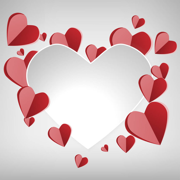 Love Valentine's Day Heart Symbol and sweet Feelings Vector illustration - Vector, Image