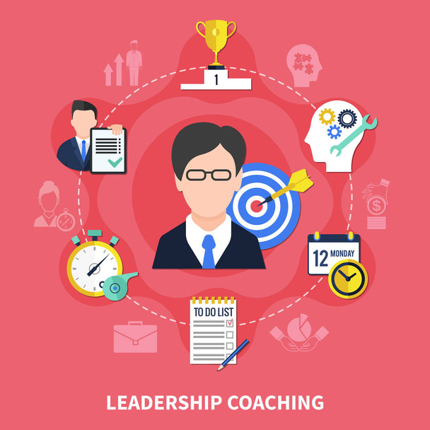 Illustration Führungscoaching-Konzept - Vektor, Bild
