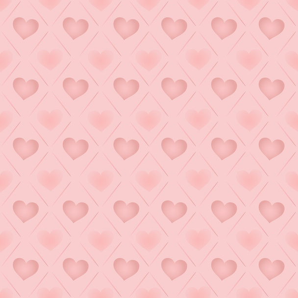Rose St. Valentine's Day heart vector pattern - Vetor, Imagem