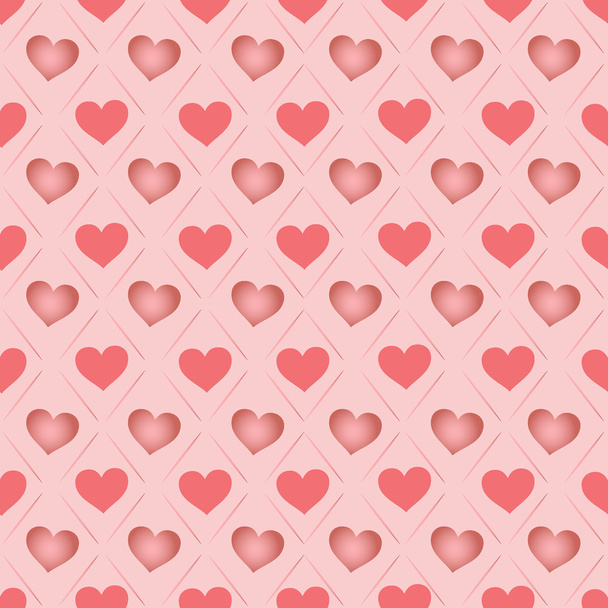 Rose St. Valentine's Day heart vector pattern - ベクター画像