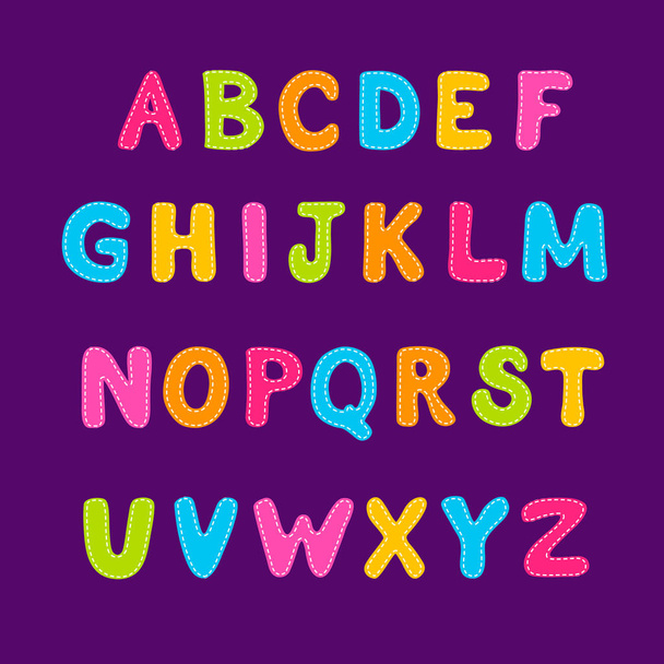 Cartoon bubble colorful alphabet vector. - Vektori, kuva