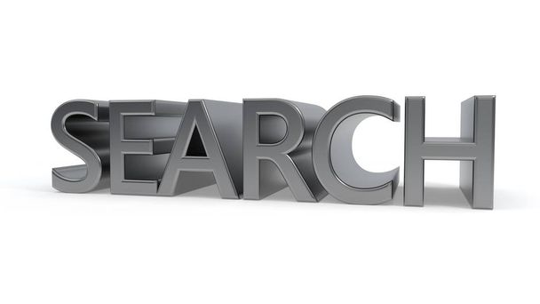 Search text on a white background, 3d rendering - Photo, image