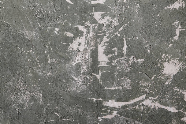 Textuur van close-up grijze achtergrond met blote verf en een frame - Foto, afbeelding