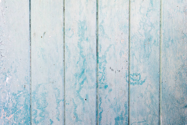 Verticale licht blauwe houten planken patroon. Het platform backgrond, interieur concept. Tekst ruimte - Foto, afbeelding