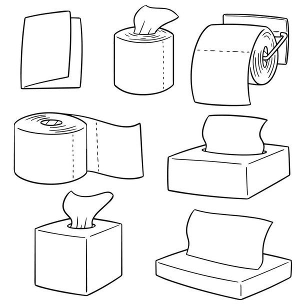 jeu vectoriel de papiers mouchoirs
 - Vecteur, image