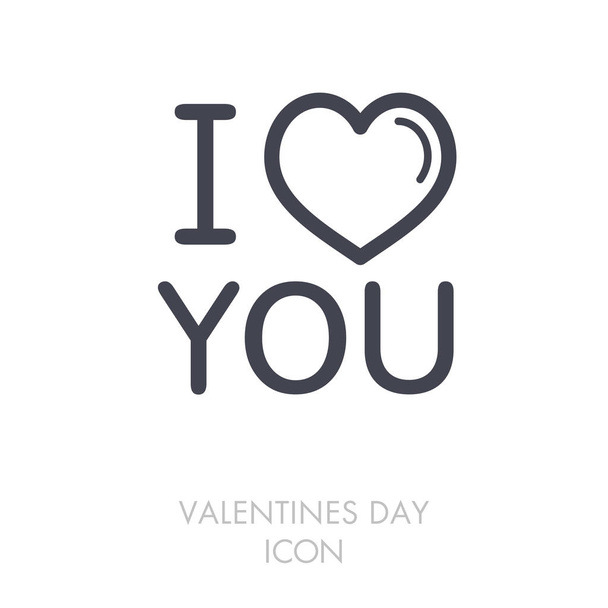 Letras te amo icono - Vector, Imagen