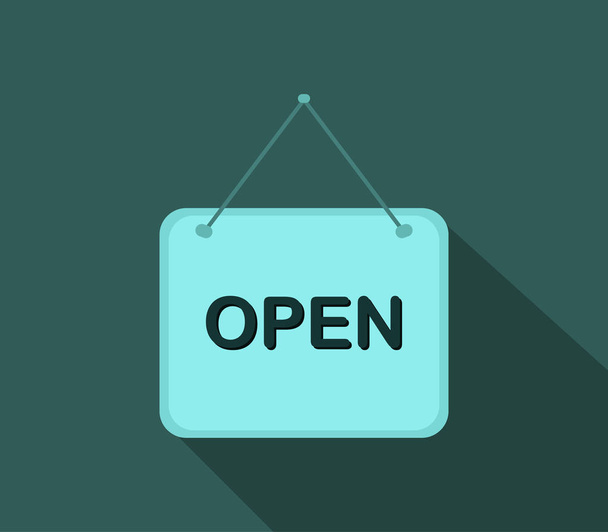 open sign icon on white background - Vector, Image