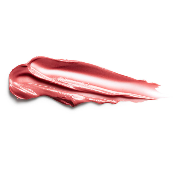 Smudged lipstick isolated on white background - Photo, Image