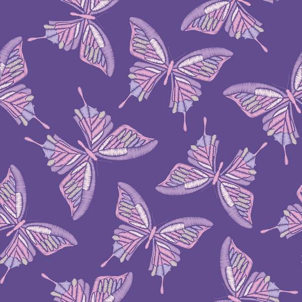 Floral seamless patternFloral seamless pattern. Pansies with chamomiles on blue polka dot background. Vector illustration - Vektori, kuva