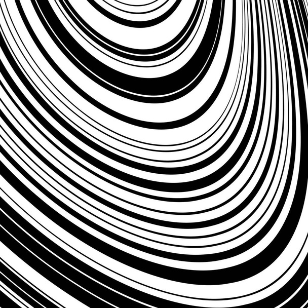Raya de onda blanca y negra Fondo abstracto óptico
 - Vector, Imagen