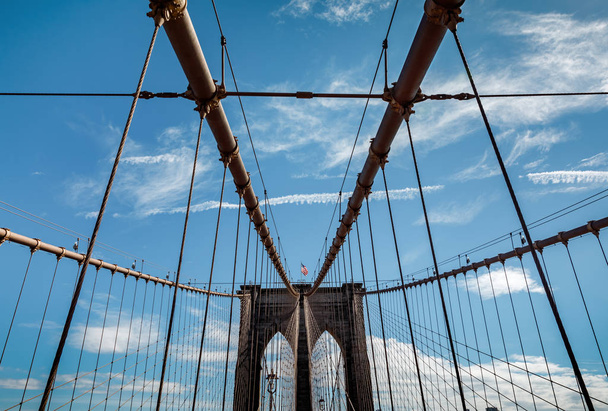 ponte de Brooklyn na cidade de Nova Iorque - Foto, Imagem