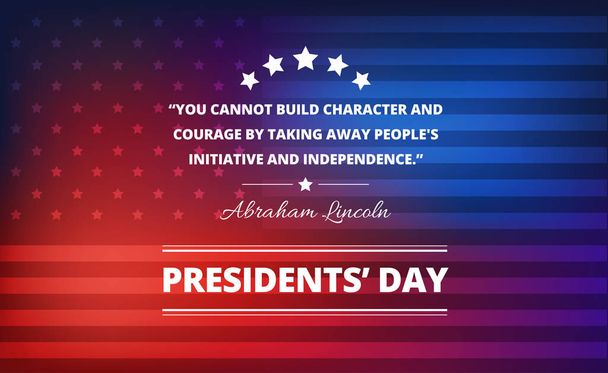 Prezidenti den pozadí s inspirativní quo Abraham Lincoln - Vektor, obrázek