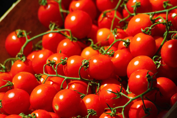 Tomaatti toe rypäleet esillä
 - Valokuva, kuva