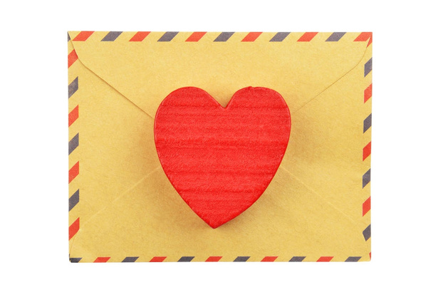 Envelope and heart - Fotoğraf, Görsel