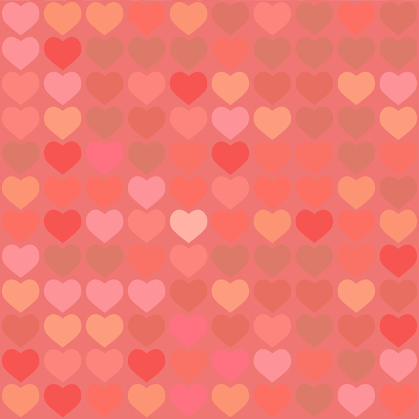 Valentine background with hearts, repetitive pattern - Vector, Imagen