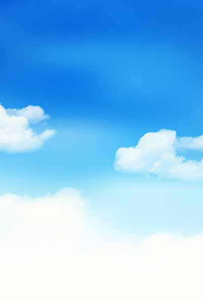 Hemelachtergrond wolk landschap - Vector, afbeelding