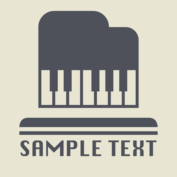 Piano or concert icon or sign - Vetor, Imagem
