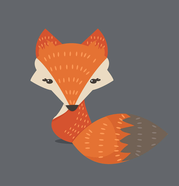 Cute fox cartoon vector. - Vettoriali, immagini