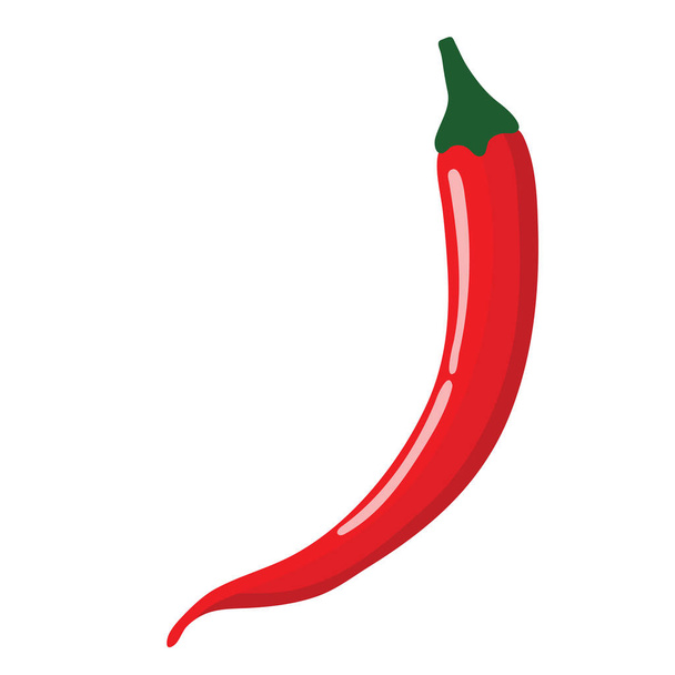 Chili Pepper Icon. Design de cor plana. Ilustração vetorial. - Vetor, Imagem