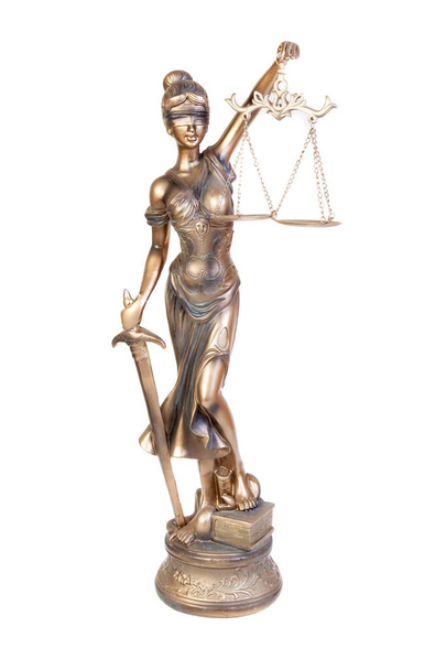 Oikeuden patsas, Themis mytologinen kreikkalainen jumalatar, eristetty
 - Valokuva, kuva