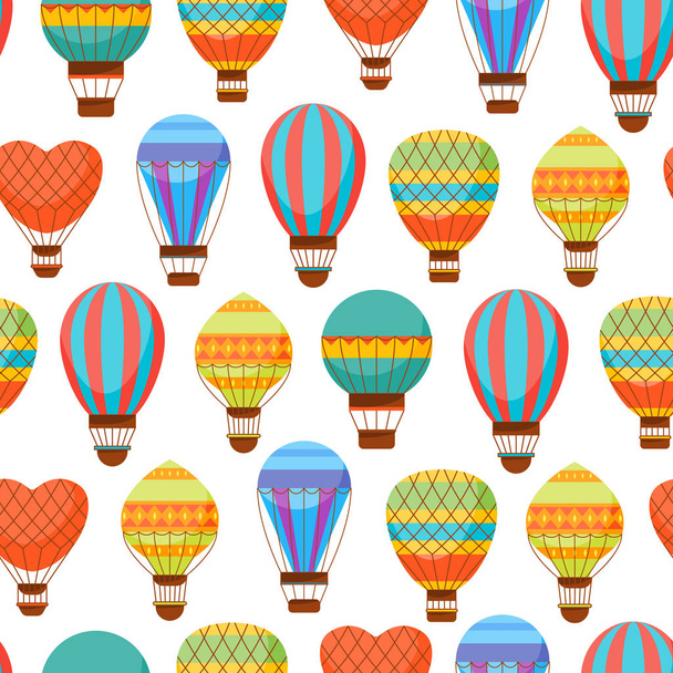 Cartoon Air Baloons Seamless Pattern Background. Vector - Vektor, Bild