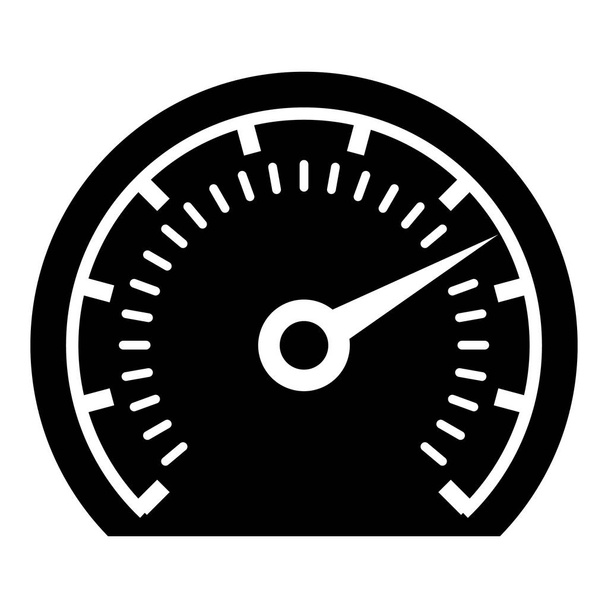 Speedometer icon, simple black style - Vektor, kép