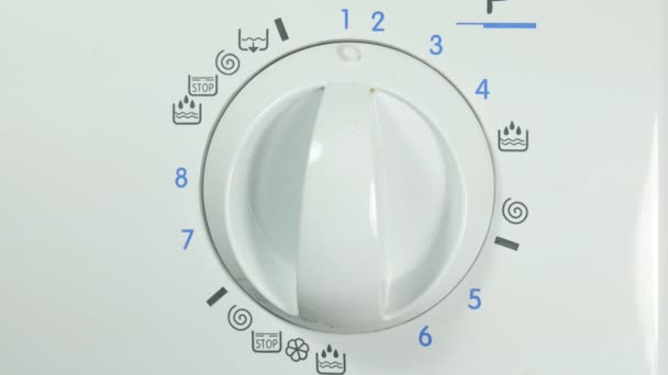 洗浄機です。洗濯機の設定プログラムをクローズ アップ - 映像、動画