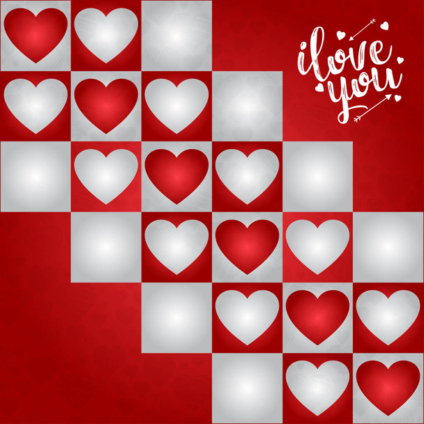 I love you typographic card  - Vector, Image