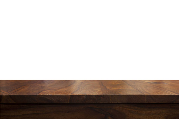 Prázdné horní dřevěný stůl a bílé kopírovat prostor - Fotografie, Obrázek