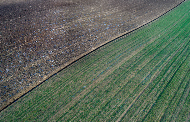 Воздушное изображение сельскохозяйственных полей
 - Фото, изображение