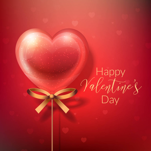 Happy Valentines Day Greeting Card - Vector, Imagen