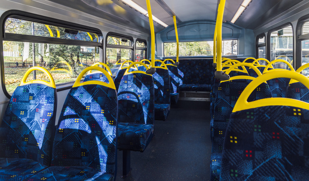 Άδειο όροφο του ένα διώροφο λεωφορείο του Λονδίνου - Φωτογραφία, εικόνα