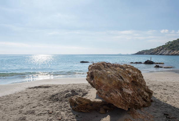 Cala boix Ibiza Adası, Balear Adaları - Fotoğraf, Görsel