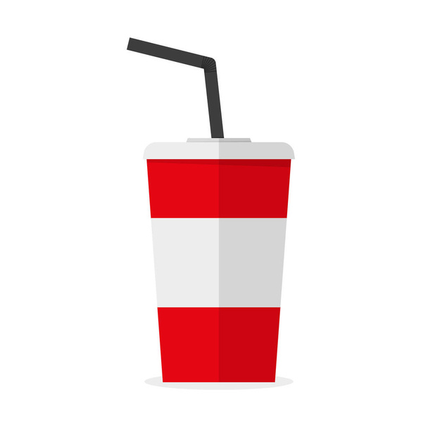 Paper cup with cola. Vector illustration - Vector, Image