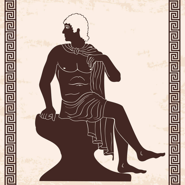Hombre griego antiguo.
. - Vector, imagen