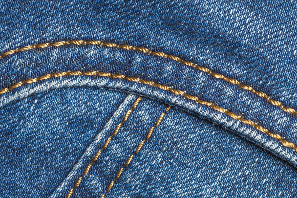 Detail of blue jeans close up - Photo, Image